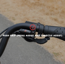 E-bike with push grip and throttle assist